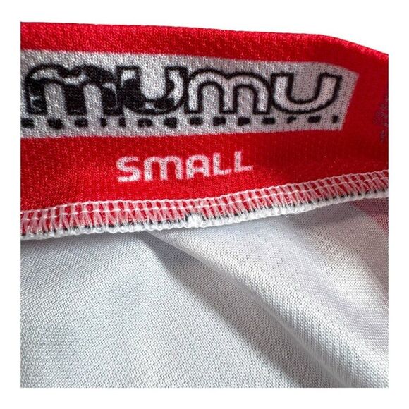 Mumu POF Cycling Jersey Race Cut Red & White Small 100% Polyester Emoji Face - Picture 4 of 6